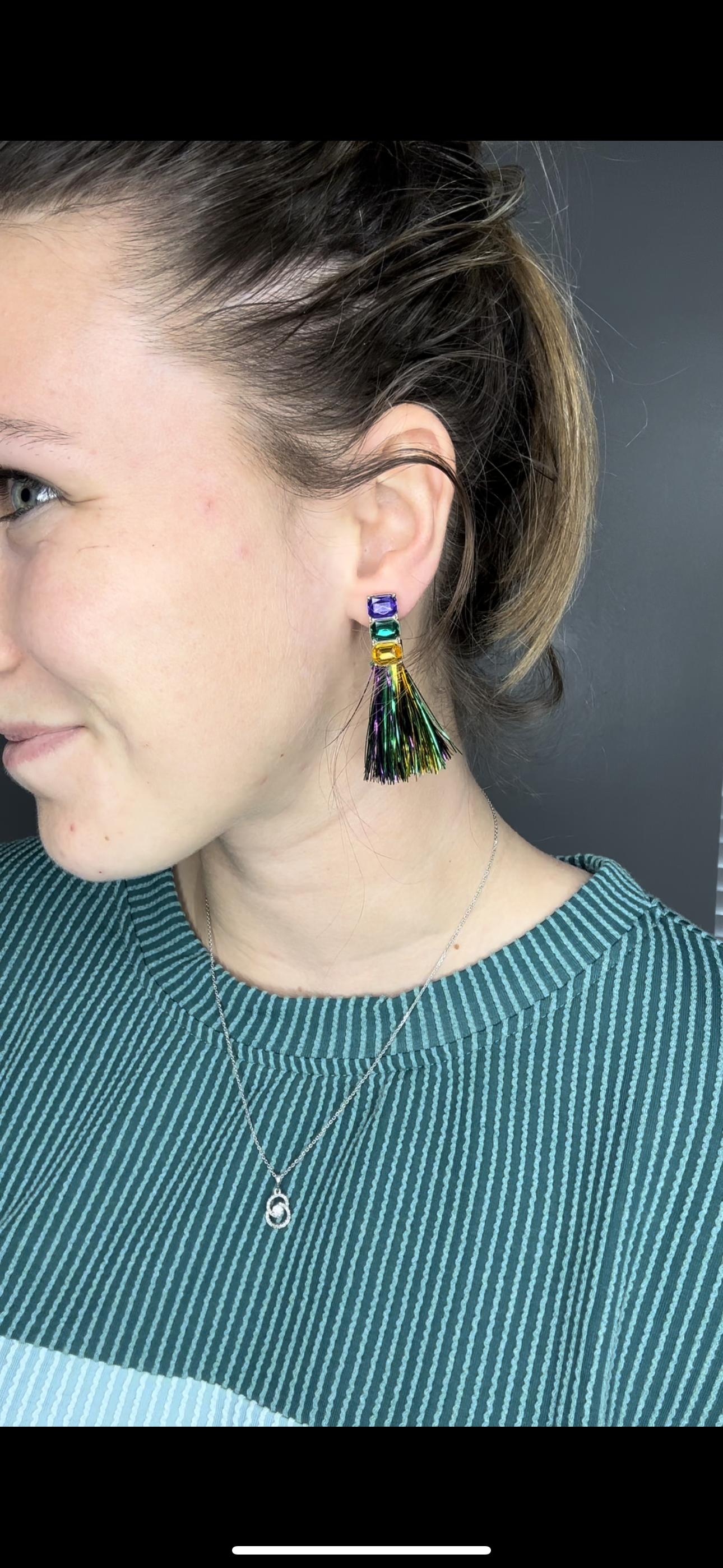 Tassel Mardi Gras Earrings