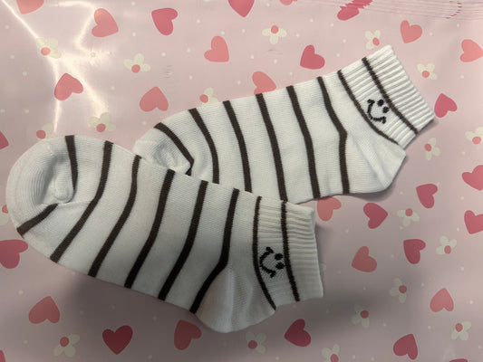 Striped Smiley Socks