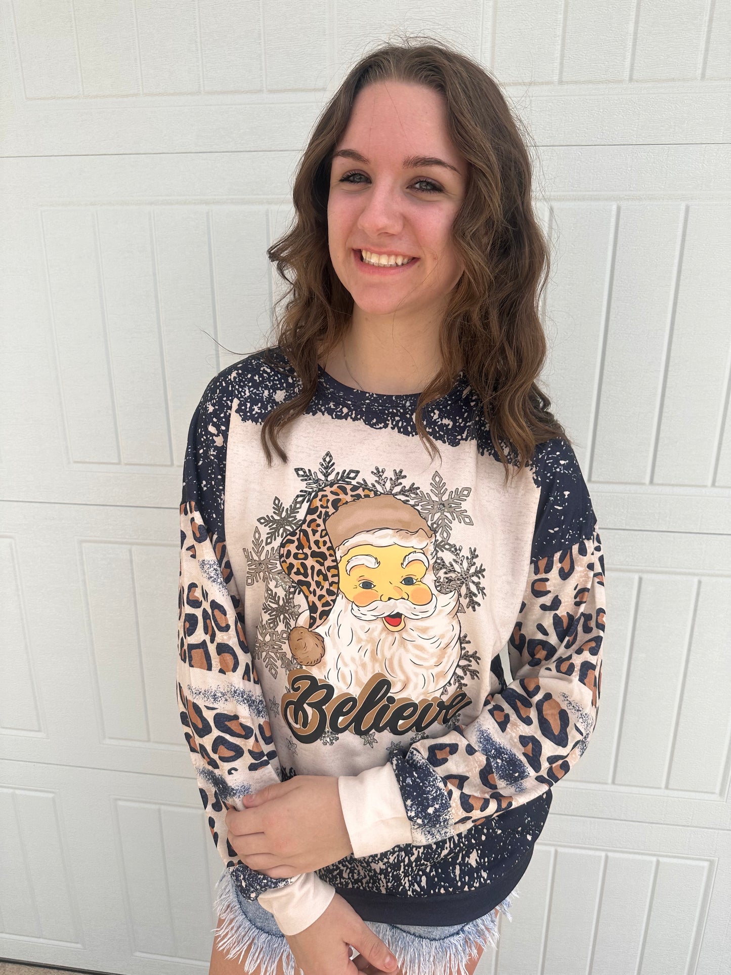 Leopard Santa Sweatshirt