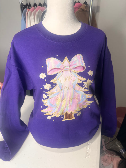 Iridescent Christmas Tree Sweatshirt