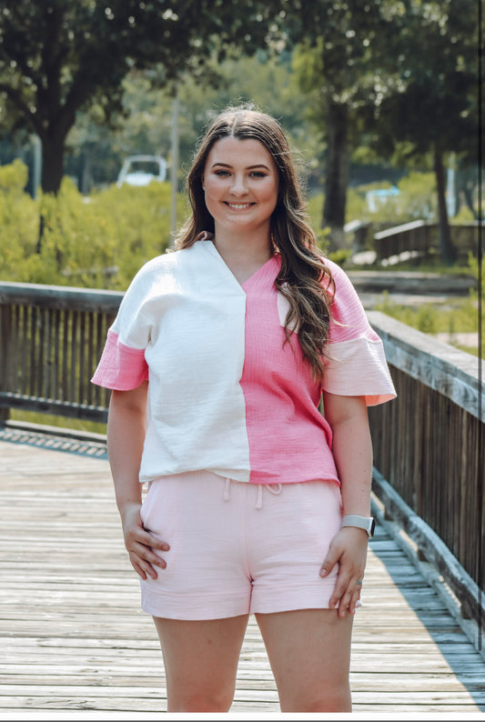 Pop Of Pink Top