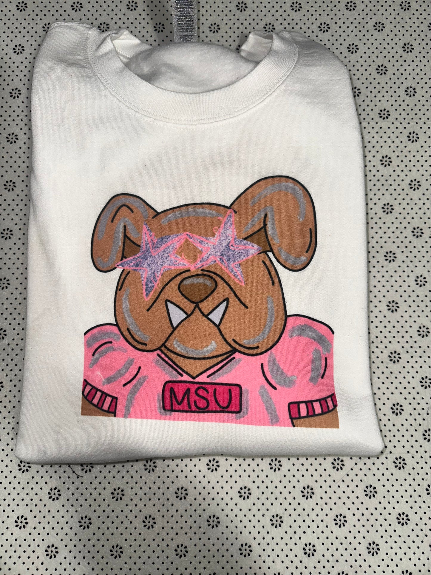 Pink MSU Bulldog